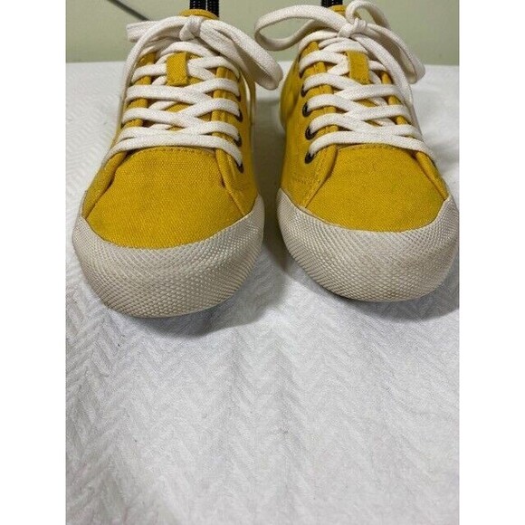 Seavees Monterey Canvas Sneaker Womens Sz 7 Mustard Yellow Lace Up Low Top - Picture 3 of 15